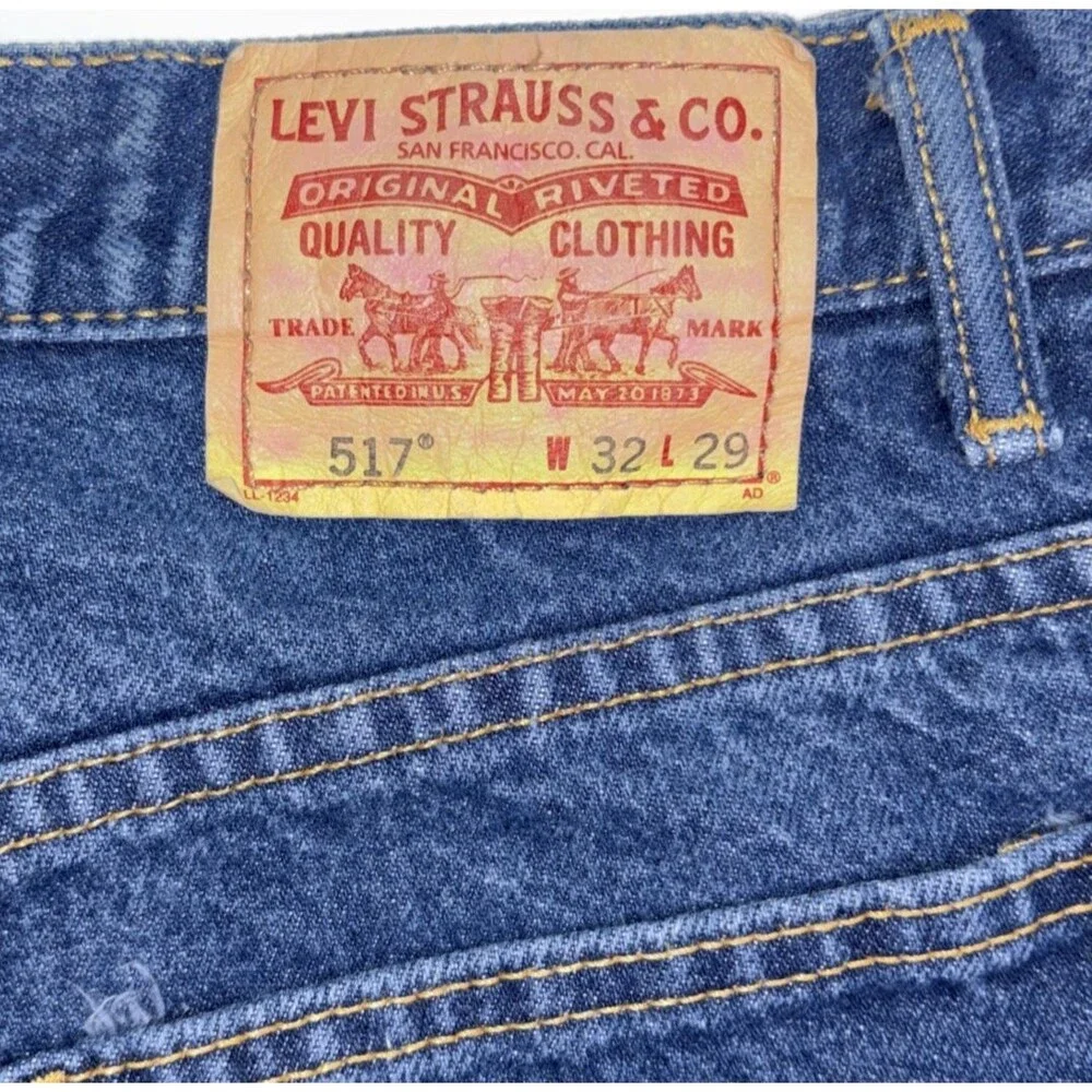 517 Levis Mens Boot Cut Fit Jeans 32x29